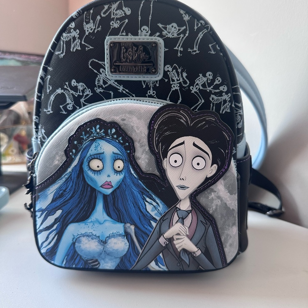 Loungefly Black and White Corpse Bride Mini Backpack